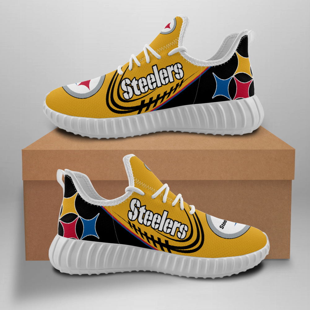 Men's Pittsburgh Steelers Mesh Knit Sneakers/Shoes 003